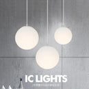 Axyaa Milk White Ball Pendant Lamp - Modern Minimalist Frosted Round Pendant Light
