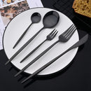 Axyaa 30-Piece Silver Mirror Cutlery Set Stainless Steel Dinnerware & Flatware