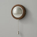 Axyaa Wooden Wall Lamp with Switch, Elegant E27 Bulb in Gold, Silver, or Brass