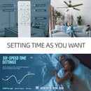 Axyaa Modern Ceiling Chandelier Fan Light 6-Speed Reversible Quiet DC Motor - Bedroom Balcony Restaurant