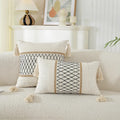 Axyaa Geometric Boho Cotton Cushion Cover for Home Decor