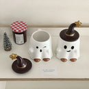 Axyaa Cute Elf Cartoon Ceramic Coffee Mug Eoster Halloween Christmas Ghost Cup