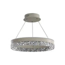 Axyaa Circle Chandelier Crystal Pendant Lamp, Postmodern Minimalist Living Room Lighting