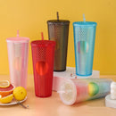 Axyaa 710ML Studded Double Wall Durian Tumbler with Lid and Straw