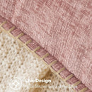 Axyaa Chenille Velvet Throw Pillow Covers with Stitched Edge Square Cushion Cases