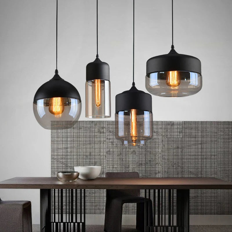 Axyaa Modern Glass LED Chandelier – Decorative Pendant Light for Living, Dining, Bedroom and Kitchen