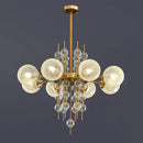 Axyaa Glass Ball Chandelier: Luxurious Creative Design for Restaurant Bedroom & High-End Lamp