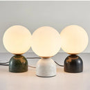 Axyaa Nordic Marble Glass Table Lamp for Living Room, Bedroom, and Study