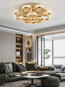 Axyaa Circle Ring LED Ceiling Light Modern Minimalist Luxury Acrylic Bedroom Living Room Lighting Fixtures