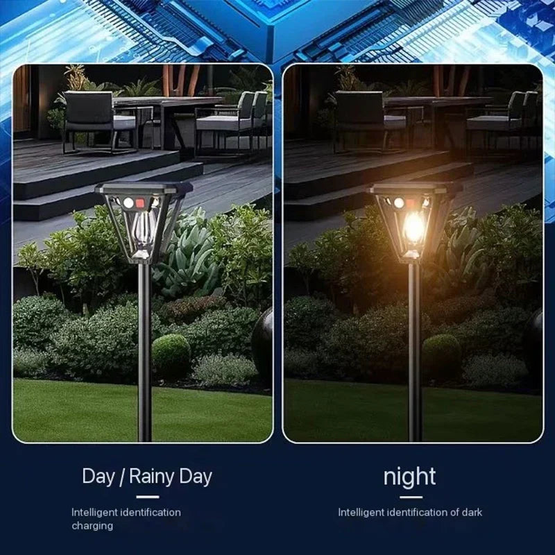 Axyaa Solar Outdoor Garden Lamps - LED Induction Landscape Lighting