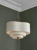 Axyaa Japanese Retro Ceiling Chandelier Cloth Pendant Lamp Home Decor