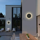 Axyaa Round Industrial Outdoor Cement Wall Lamp for Balcony and Courtyard