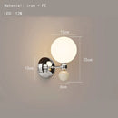 Axyaa Acrylic Ball LED Wall Light: Modern, Chrome Metal Sconce Lamp for Bedroom, Stairs