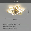 Axyaa Luxury Modern Ceiling Fan Lamp for Living & Dining Room