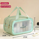 Axyaa Travel Toiletry Storage Bag: Portable Makeup Organizer for Dry/Wet Cosmetics.