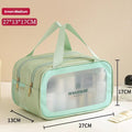 Axyaa Travel Toiletry Storage Bag: Portable PVC Organizer for Cosmetics, Toiletries & Makeup