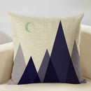 Axyaa Geometry Cushion Cover - 45x45cm Linen Pillow Case for Home Decor