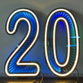 Axyaa Starry Sky Neon Number Sign Double-Sided Light for Party Decor