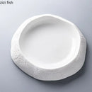 Axya Ceramic Dinner Salad Pasta Sushi Plate Set - Steak Soup Fruit Dessert Bowl