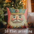 Axyaa Nutcracker & Christmas Tree Pillows: Sofa, Bedroom, Car Cushion Cover