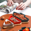 Axyaa Christmas Tree Fruit Platter & Candy Plate in Ceramic Box - Festive Gift