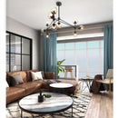 Axyaa Retro Industrial Magic Bean Glass Chandelier LED Loft Dining Living Room