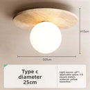 Axyaa Yellow Travertine LED Ceiling Lamp for Elegant Indoor Spaces