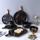 Axyaa Gold Marble Ceramic Tableware Set