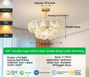 Axyaa Crystal Chandelier: Minimalist Living Room, Bedroom, and Restaurant Lighting