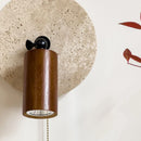 Natural Stone Wood Wall Lamp With Switch Sconce - Axyaa Bedside Reading Light