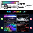 Axyaa RGB Ambient Lights 10-in-1 Car Atmosphere Lamps with USB Remote Control