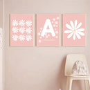 Axyaa Daisy Custom Name Poster for Baby Girl Nursery Wall Decor