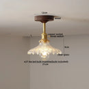 Axyaa Green Glass LED Ceiling Lights for Modern Indoor Lighting