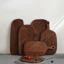 Axyaa Solid Wood Steak Plate Japanese Black Walnut Dinner Plate