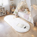Axyaa White Faux Rabbit Fur Rug Ultra Soft Plush Carpet for Home Decor