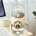 Axyaa Kawaii Cat Panda Water Bottle Kids Girls BPA-Free Portable Drinking Bottle