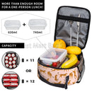 Axyaa Boho Leopard Insulated Lunch Box Cheetah Bento Tote Bag