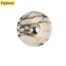 Axyaa Marble Chrome Wall Lamp - Luxury LED Lighting Fixture
