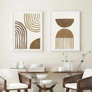Axyaa Boho Abstract Wall Art Canvas Print Minimalist Living Room Decor