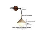 Axyaa Nordic LED Wall Lamp Travertine Wood Glass Stair Light