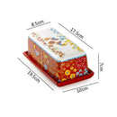 Axyaa Ceramic Butter Plate with Lid, Hand-painted Square Dim Sum & Cheese Plate