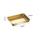 Axyaa Stainless Steel Serving Tray Steamed Plates Rectangle Fruit Storage Dish