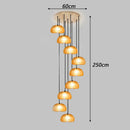 Axyaa Modern Stair Chandelier Pendant Lights Ceiling Lamp LED Chandeliers