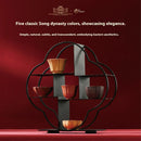 Axyaa Five Blessings Purple Clay Tea Set - Chinese Purple Clay Museum Co-Branded Gift Box