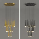 Axyaa Nordic Duplex LED Chandelier, Villa Pendant Lights for Circular Staircase & Living Room