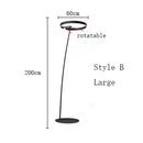 Axyaa Luxury Fishing Lamp: Circular Vertical Floor Lamp for Living Room & Bedroom