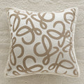 Axyaa Orange Garden Leaves Jacquard Cushion Cover, 45x45cm