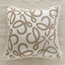Axyaa Orange Garden Leaves Jacquard Cushion Cover, 45x45cm
