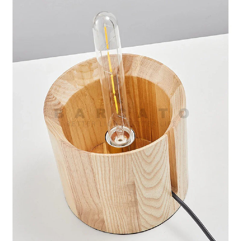 Nordic Glass Table Lamp Floor Wood Lights Modern Luminaires Soft Living Room Axyaa habitat