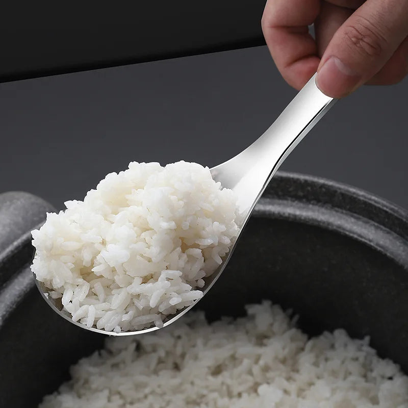 Axyaa Stainless Steel Rice Spoon Colander Skimmer Ladle Serving Utensil